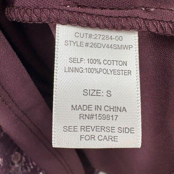 Altar’d State Floral Boho Cottagecore Mini Dress Purple Wine Long Sleeve Small - Picture 11 of 12